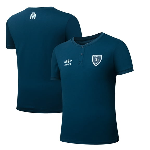 Men's Umbro Navy Guatemala National Team 2025 Crew Neck Polo