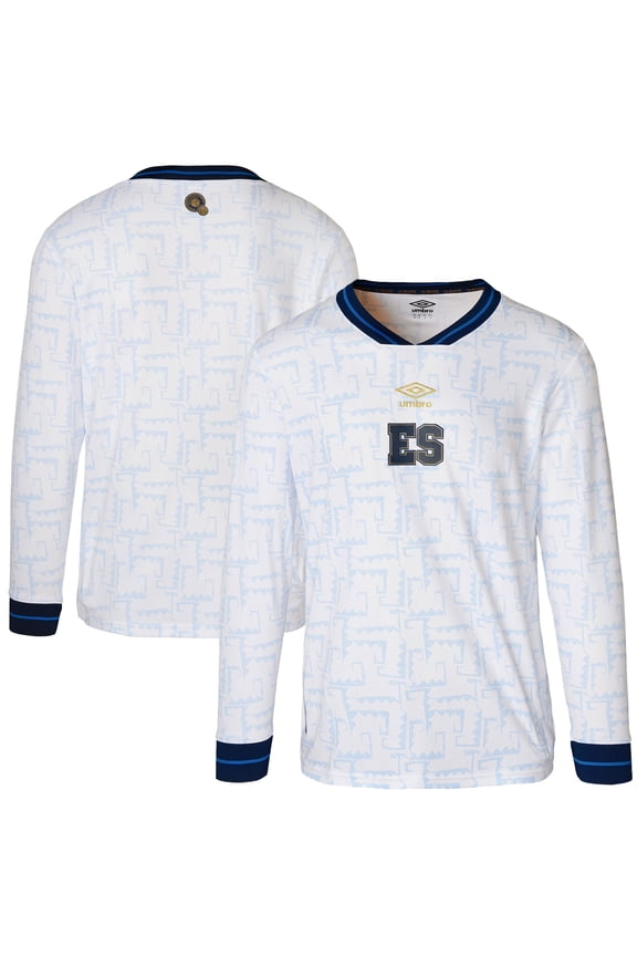 Men's Umbro White El Salvador National Team 2023 Replica Long Sleeve Jersey