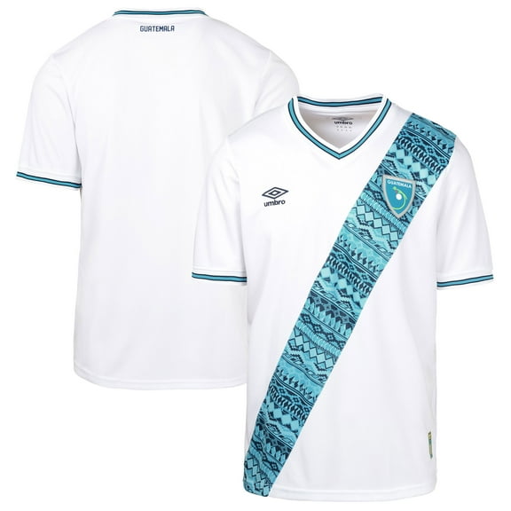 Umbro Men's Soccer Jersey, White/Sky-Home Short Sleeve