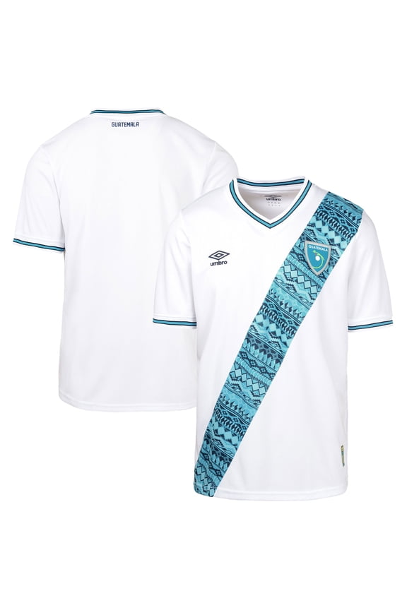 Men's Soccer Jersey, White/Sky-Home Short Sleeve