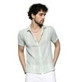 thumbnail image 1 of Men's Unbalanced Striped Woven Shirt, 1 of 9