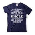 thumbnail image 1 of Men's Uncle T Shirt Uncle Killing it Shirt Funny Uncle Shirt Uncle Gifts Uncle Birthday Tee (4X-Large Navy Blue), 1 of 6