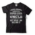 thumbnail image 1 of Men's Uncle T Shirt Uncle Killing it Shirt Funny Uncle Shirt Uncle Gifts Uncle Birthday Tee, 1 of 6