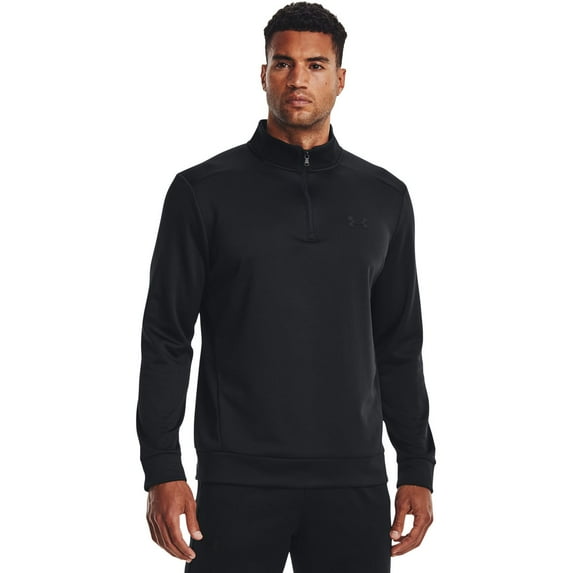 Men's Under Armour 1/4-Zip Fleece Pullover Color: Black Size: S