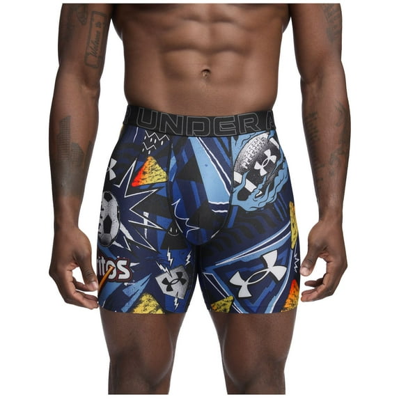 Men's Under Armour 6-in. Performance Tech Mesh Collab Boxer Brief Color: Doritos Size: M