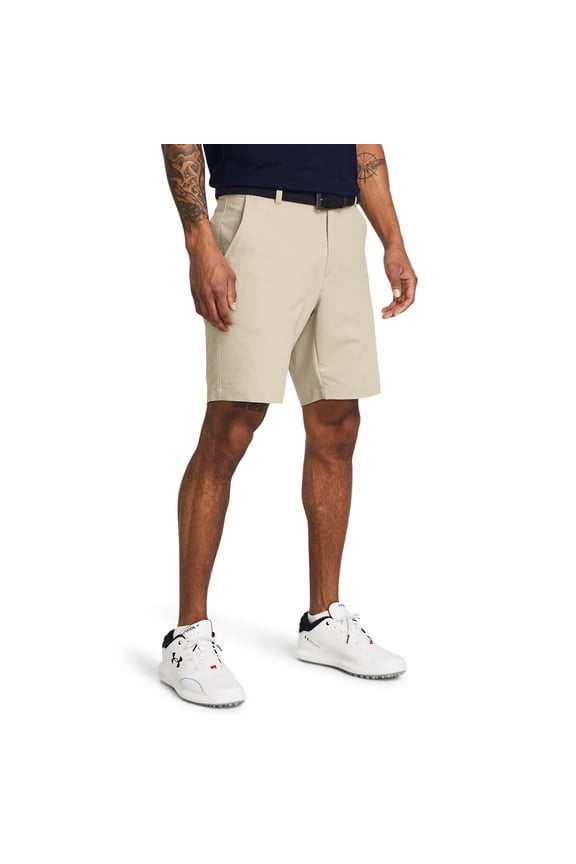 Men's Under Armour 8" UA Techâ„¢ Tapered Shorts Color: Khaki Base Size: 34