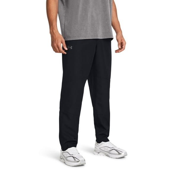 Men's Under Armour Ankle Zip Legacy Windbreaker Drawstring Pants Color: Black Size: L