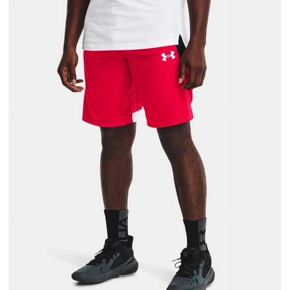 Men's Under Armour Baseline Basketball Shorts Color: Red White Size: XL