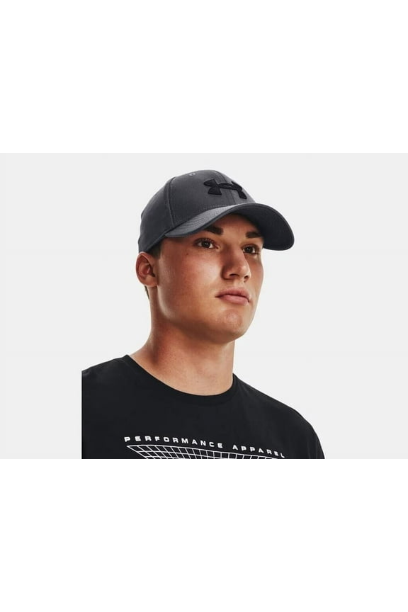 Men's Under Armour Blitzing Stretch-Fit Hat Color: Pitch Gray Size: XL/XXL