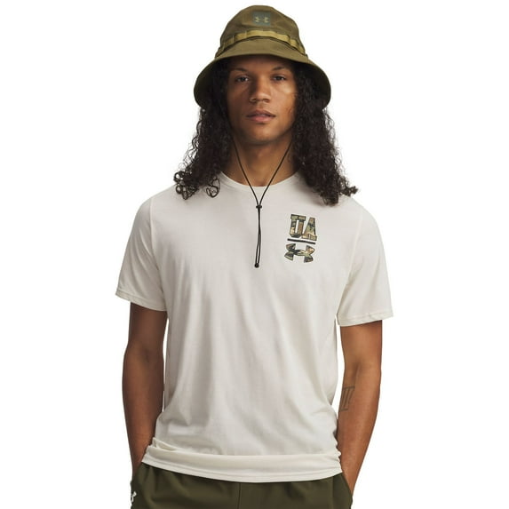 Men's Under Armour Camo Left Chest Short Sleeve Tee Color: Stone Size: XL