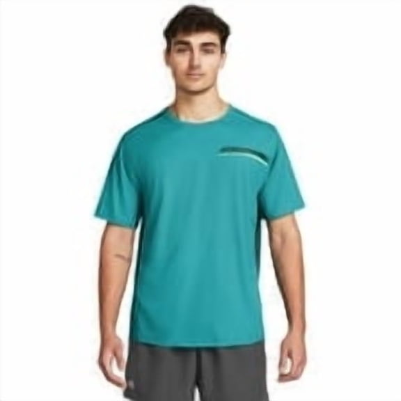 Men's Under Armour CoolSwitch Vented Short Sleeve Graphic Tee Color: Circuit Teal Size: XXL