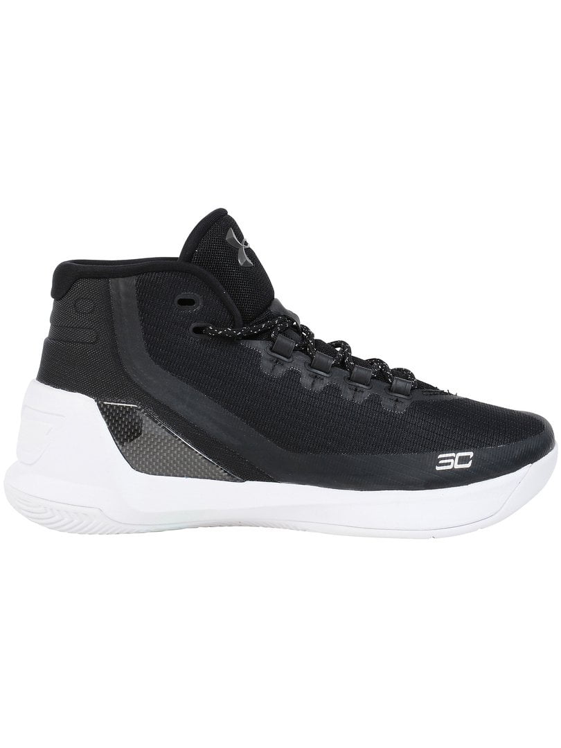 Men s Under Armour Curry 3 Basketball Shoe Black White Size 8.5 M US 10 D M US Walmart