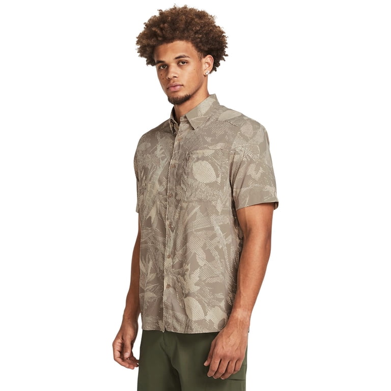 Men's Under Armour UPF 50 Dockside Short Sleeve Button-Down Shirt Color: Ivory Dune Size: XL - Walmart.com Men's Under Armour UPF 50 Dockside Short Sleeve Button-Down Shirt Color: Ivory Dune Size: XL - Walmart.com