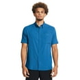 thumbnail image 1 of Men's Under Armour Drift Tide 2.0 Fitted Performance Button-Down Shirt Color: Photon Blue Size: L, 1 of 5