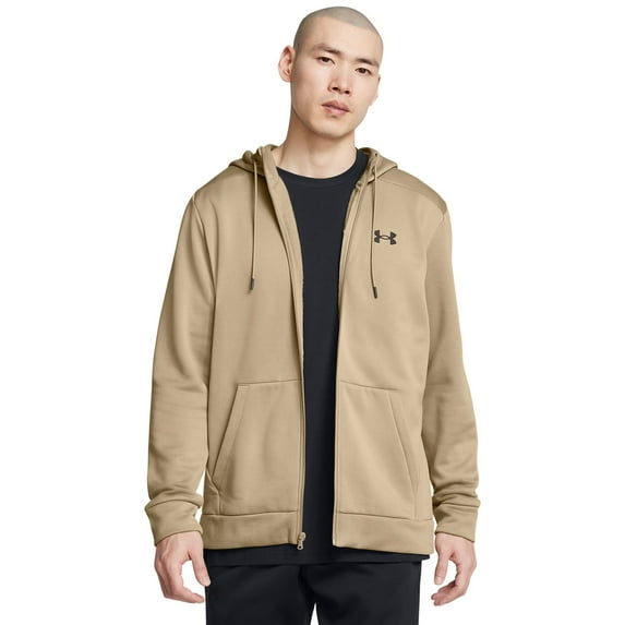 Men's Under Armour Full-Zip Fleece Hoodie Color: City Khaki Size: S