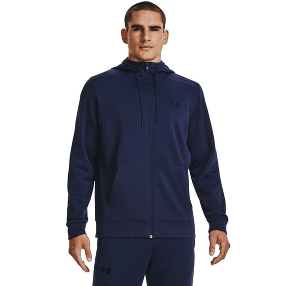 Men's Under Armour Full-Zip Fleece Hoodie Color: Midnight Navy Size: M