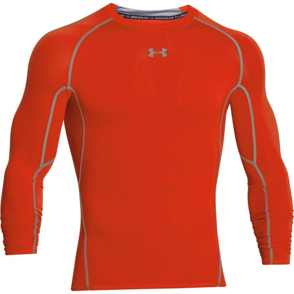 Men's Under Armour HeatGear Armour Long Sleeve Compression Shirt Dark Orange/Steel