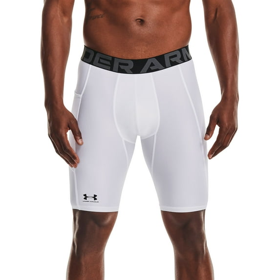 Men's Under Armour HeatGear® Compression Base Layer Shorts Color: White Size: S