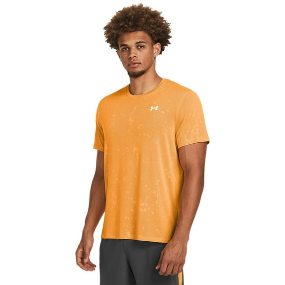 Men's Under Armour Launch Splatter Short Sleeve Tee Color: Nova Orange Size: L