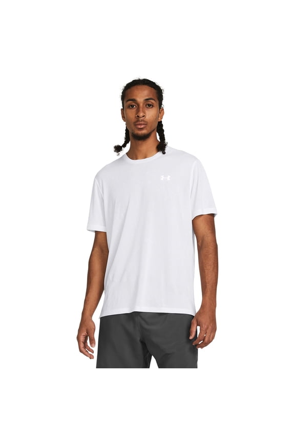 Men's Under Armour Launch Splatter Short Sleeve Tee Color: White Size: L