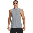 thumbnail image 1 of Men's Under Armour Left Chest Cut-Off Tank Top Color: Steel Light Heather Size: L, 1 of 4