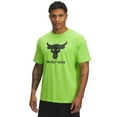 thumbnail image 1 of Men's Under Armour Project Rock Payoff Graphic Short Sleeve Tee Color: Green Size: XL, 1 of 4