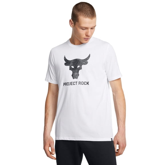 Men's Under Armour Project Rock Payoff Graphic Short Sleeve Tee Color: White Size: L
