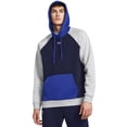 thumbnail image 1 of Men's Under Armour Rival Fleece Colorblock Hoodie Color: Midnight Navy Size: L, 1 of 5