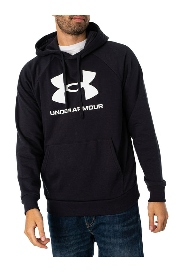 Men's Under Armour Rival Fleece Big Logo Hoodie Color: Black Size: M