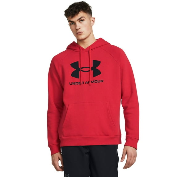 Men's Under Armour Rival Fleece Logo Hoodie Color: Dark Red Size: M
