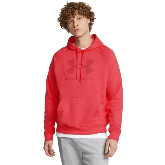 Men's Under Armour Rival Fleece Logo Hoodie Color: Racer Red Size: XXL