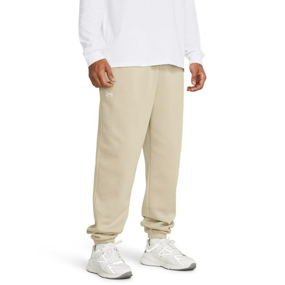 Men's Under Armour Rival Fleece Puddle Pants Color: Khaki Base Size: M