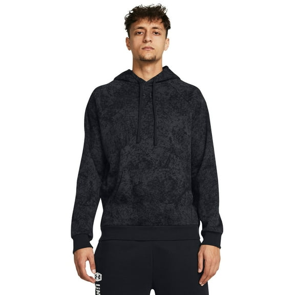 Men's Under Armour Rival Fleece Tech Camo Hoodie Color: Black Size: XXL
