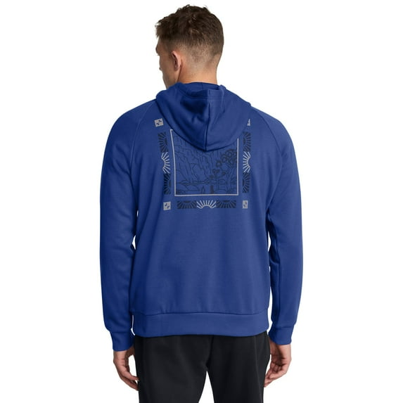 Men's Under Armour Rival Mountain Hoodie Color: Blue Size: XXL