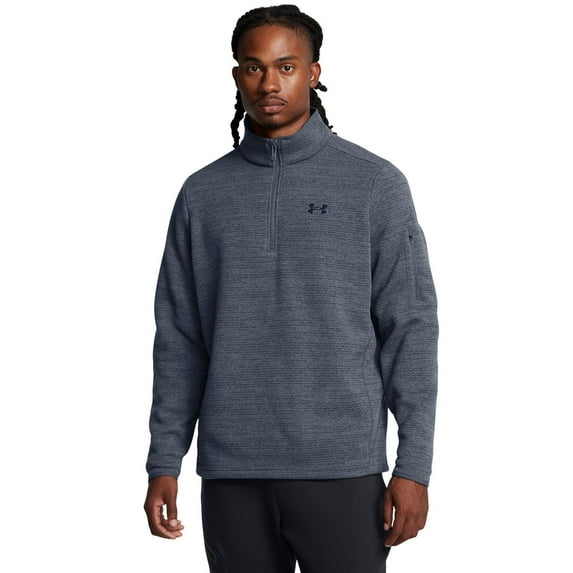 Men's Under Armour Specialist Quarter Zip Sweater Color: Downpour Gray Size: XXL