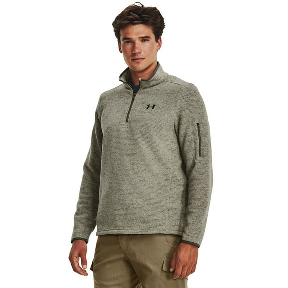 Men's Under Armour Specialist Quarter Zip Sweater Color: Grove Green Size: S
