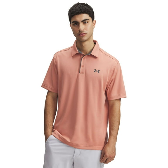 Men's Under Armour Tech Polo Color: Canyon Pink Size: M