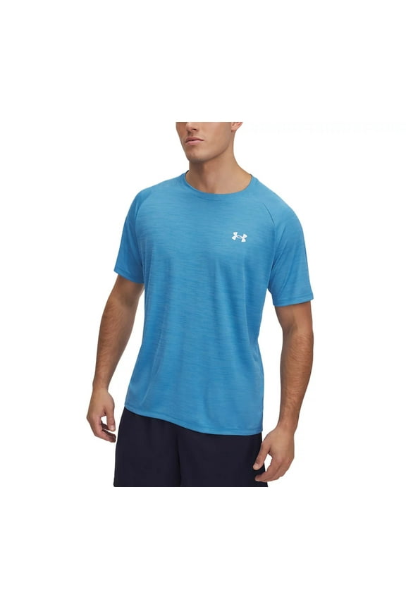 ETHER BLUE Men's UA Tech™ Textured Performance T-Shirt, US S/P/CH