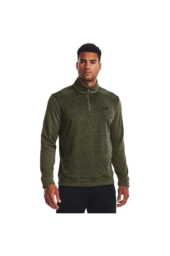 Men's Under Armour Twist Fleece Pullover Color: Marine Od Green Black Size: XL