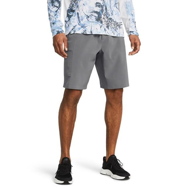 Men's Under Armour UPF 50 10" Mantra Cargo Short Color: Titan Gray Size: 36