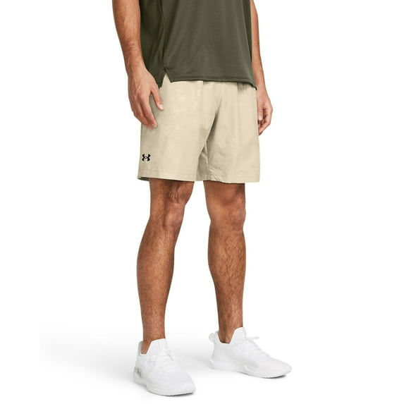 Men's Under Armour Woven Emboss Shorts Color: Khaki Base Size: M