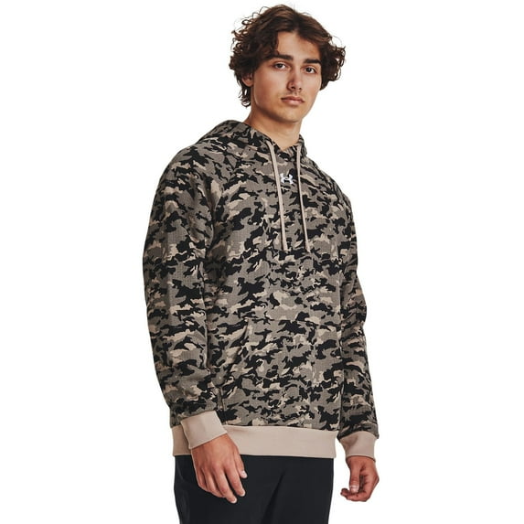 Men's Under Rival Fleece Camo Hoodie Color: Sahara Size: XL