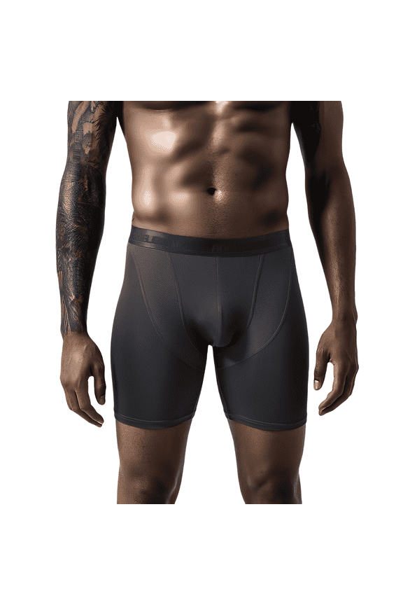 Men's Underpants Mesh Breathable Comfortable Extended Anti-Hem Boxers, 4-Pack,  Size 3XL