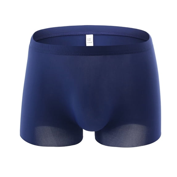 Men's Underpants Pure Color Patchwork Ice-Silk Underwear Clothes