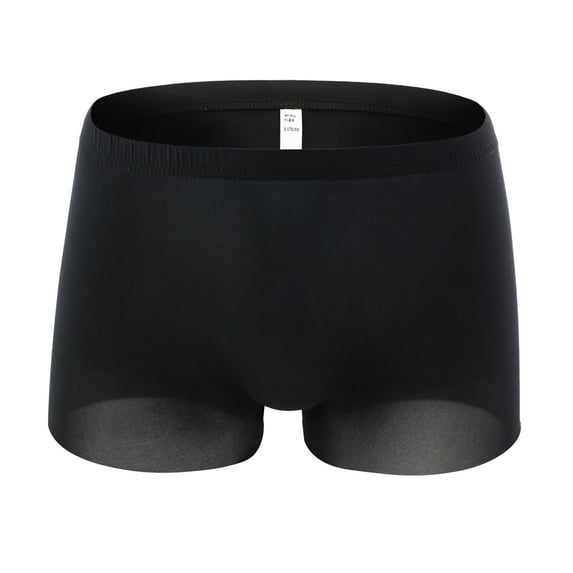 Men's Underpants Pure Color Patchwork Ice-Silk Underwear Clothes
