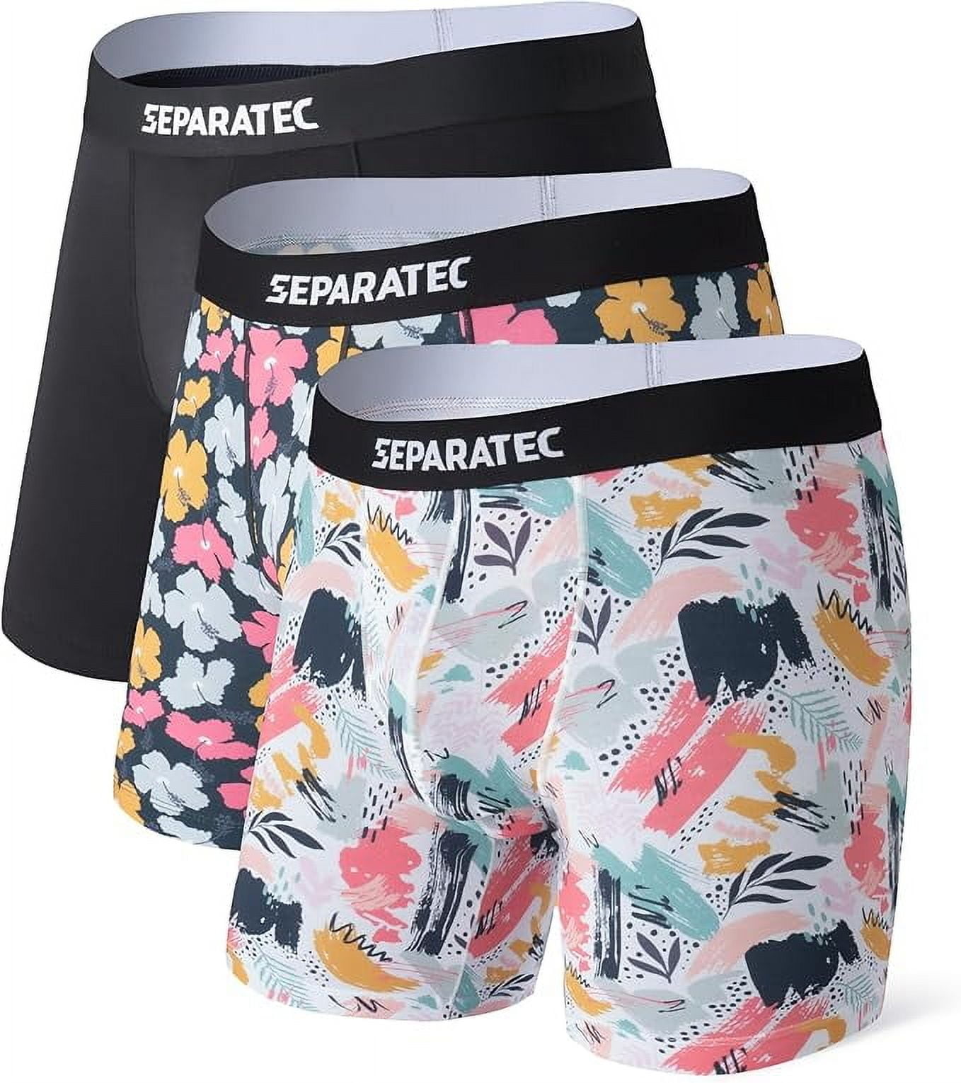 Men’s Underwear Boxer Briefs with Dual Support Pouch Moisture Wicking ...