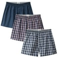 thumbnail image 1 of Men's Underwear Boxer Shorts Pack, 100% Cotton ComfortSoft Boxer Shorts for Men, 3 Pack, 1 of 5