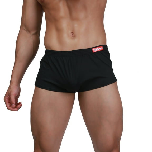 Men's Underwear Boxer Trunk Low Rise Sexy Fashion Short Comfortable Sport Underpants Black XL
