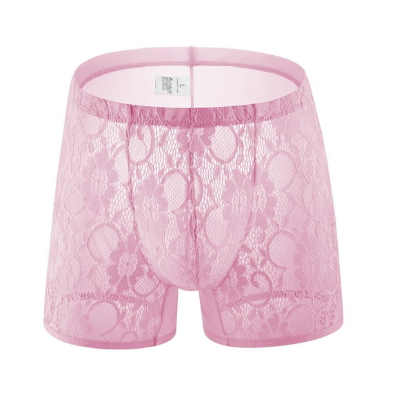 Men's Underwear Boxers Classic Underwear Solid Pink L 1-Pack