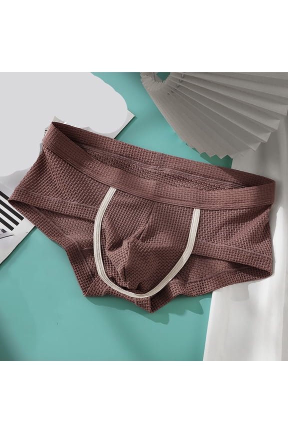 Men's Underwear Breathable Mesh Comfort Mid Rise Sporty Triangle Brief for Daily Wear Summer Lightweight and, M, Light Purple